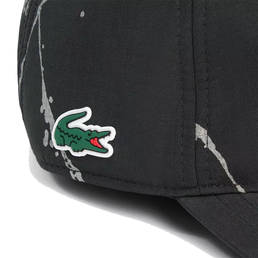 Casquette Lacoste Tennis R&eacute;fl&eacute;chissante Noir