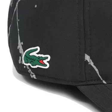 Casquette Lacoste Tennis R&eacute;fl&eacute;chissante Noir