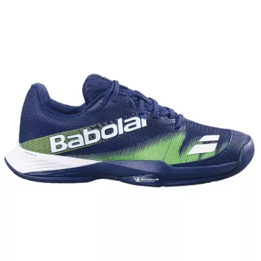 Chaussures Babolat Jet Premura 2 Junior Bleu Fonc&eacute; / Vert Flash