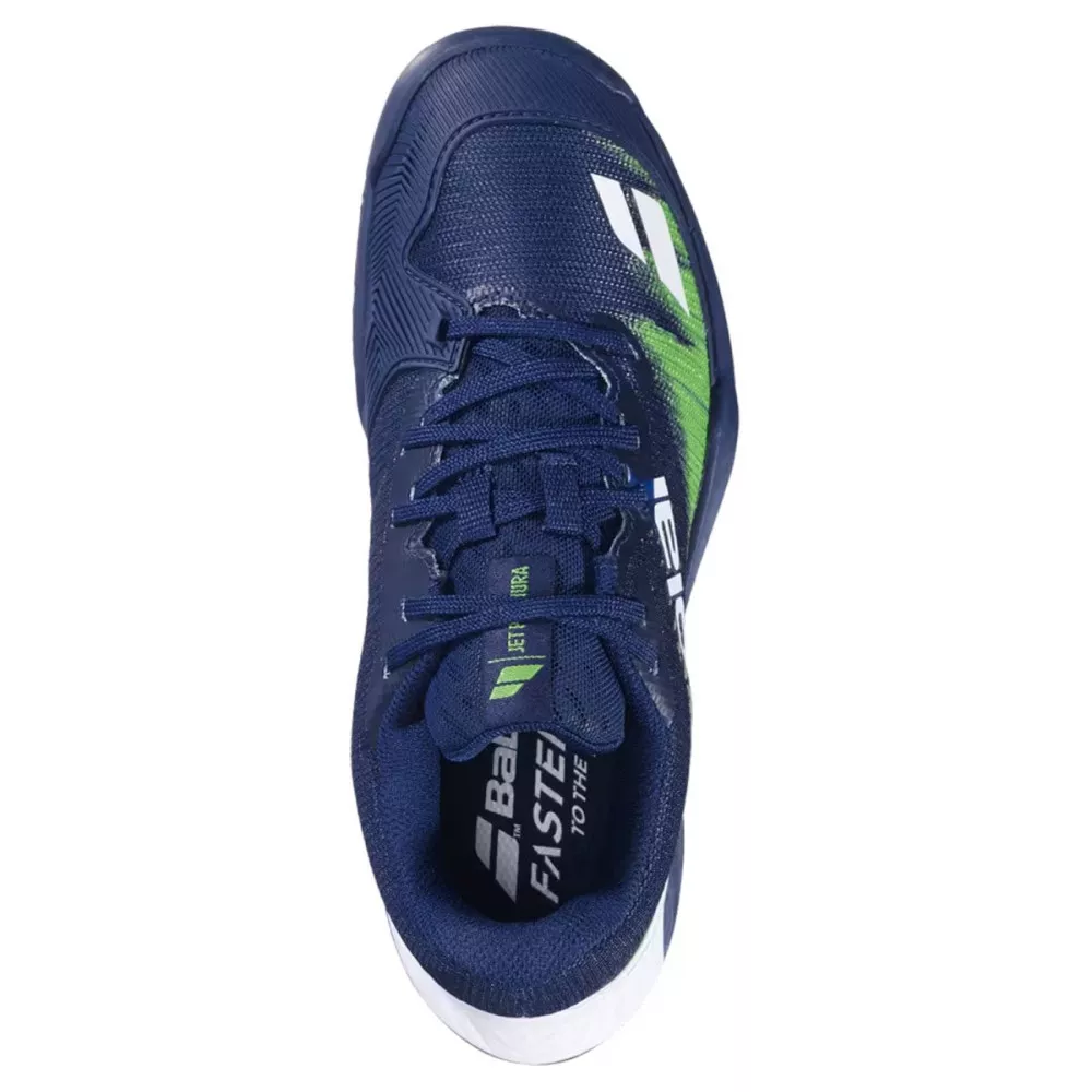 Chaussures Babolat Jet Premura 2 Junior Bleu Fonc&eacute; / Vert Flash