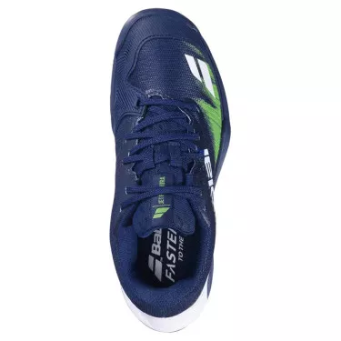 Chaussures Babolat Jet Premura 2 Junior Bleu Fonc&eacute; / Vert Flash