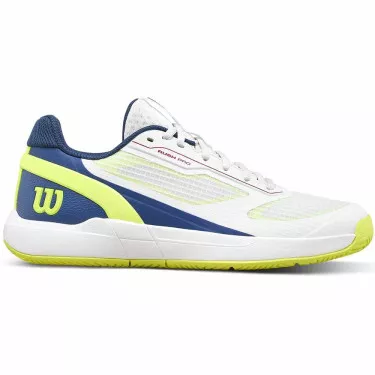 Chaussures Wilson Rush Pro 5 Junior Blanc / Bleu / Jaune