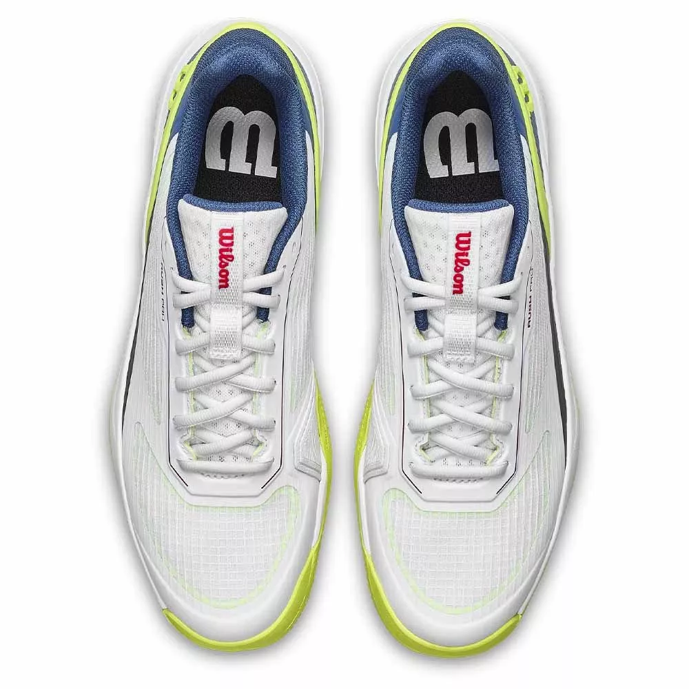 Chaussures Wilson Rush Pro 5 Junior Blanc / Bleu / Jaune