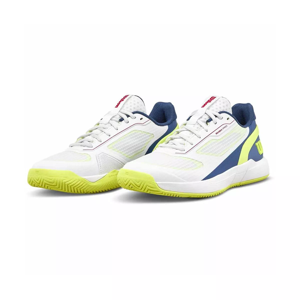 Chaussures Wilson Rush Pro 5 Junior Blanc / Bleu / Jaune