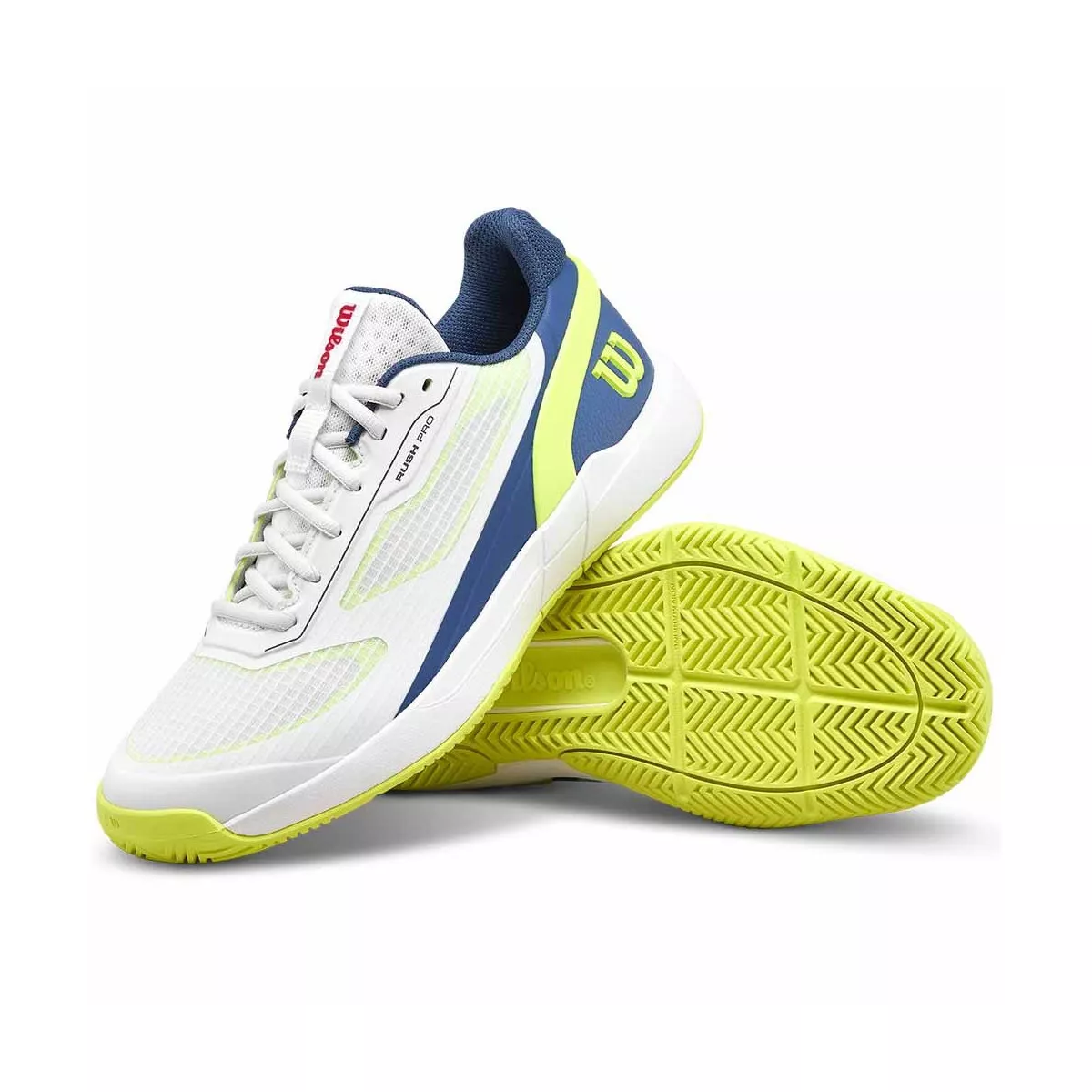 Chaussures Wilson Rush Pro 5 Junior Blanc / Bleu / Jaune