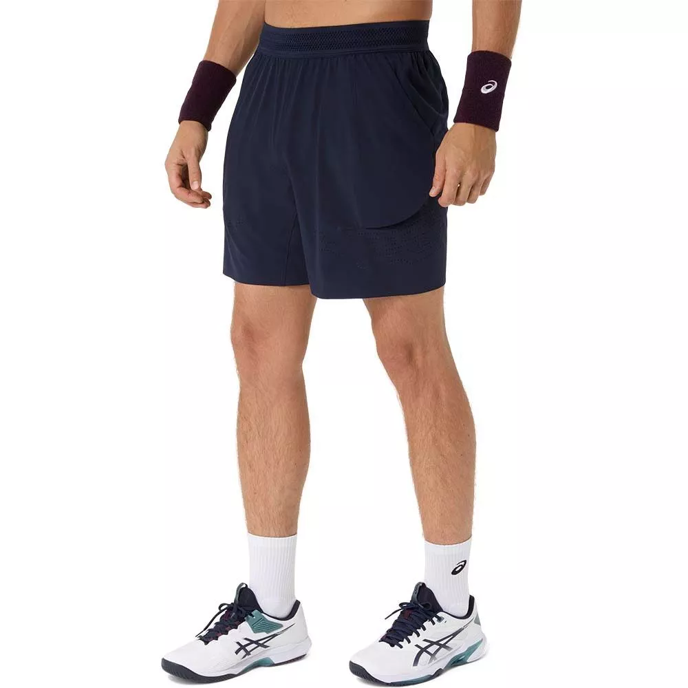 Short Asics Match Laser Cut Bleu marine