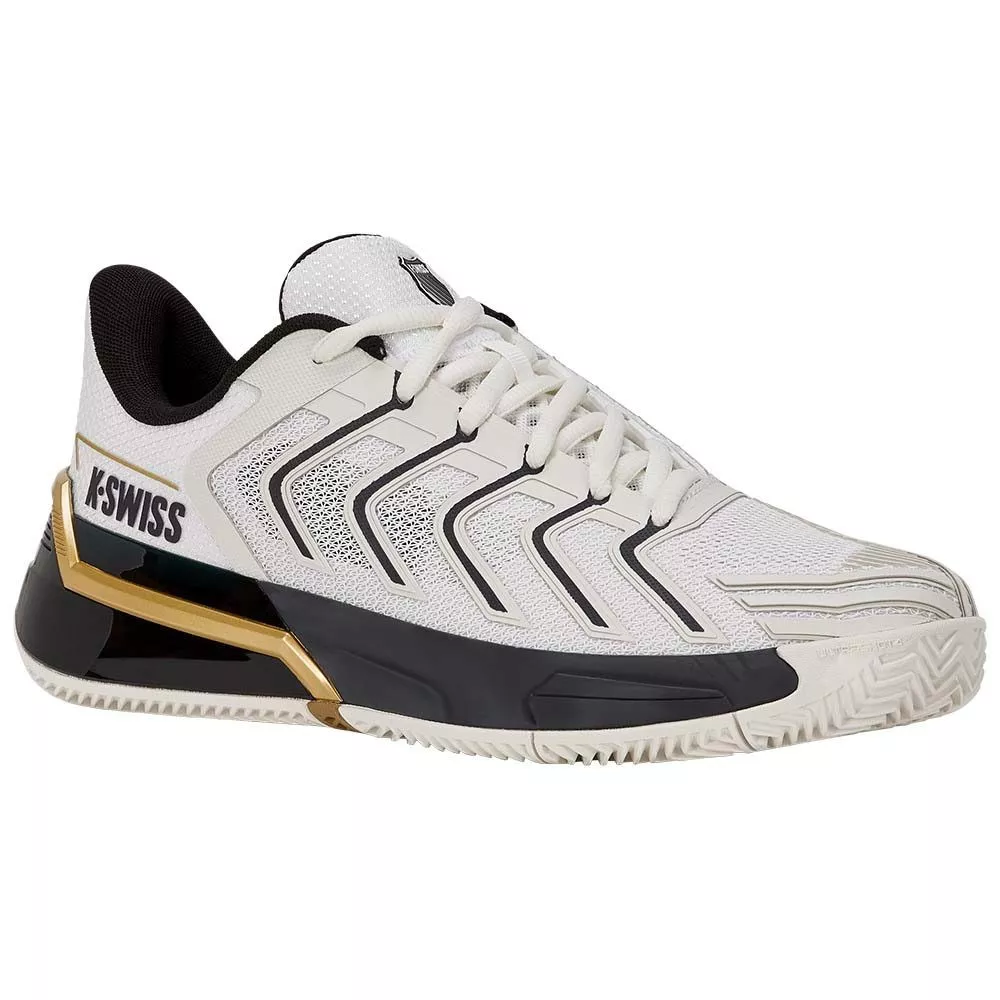 Chaussures K-Swiss Ultrashot 4 Terre battue Blanc / Noir / Or
