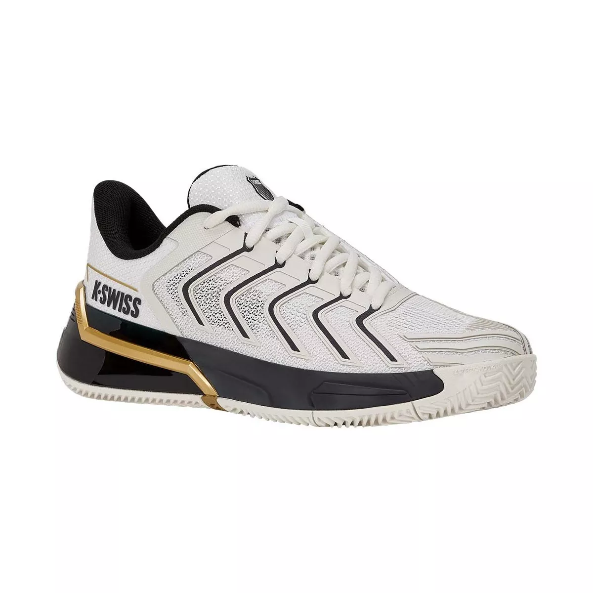 Chaussures K-Swiss Ultrashot 4 Terre battue Blanc / Noir / Or