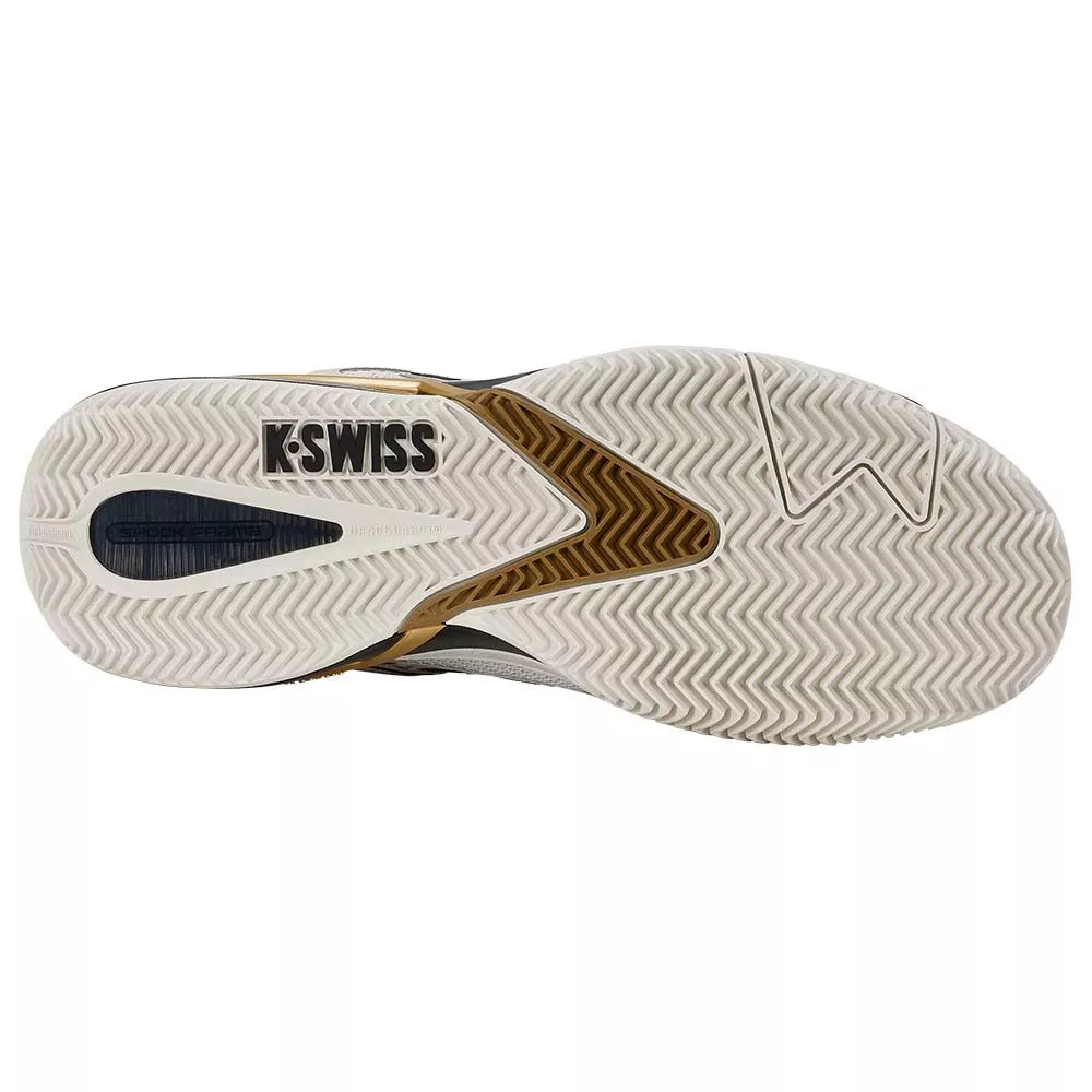 Chaussures K-Swiss Ultrashot 4 Terre battue Blanc / Noir / Or