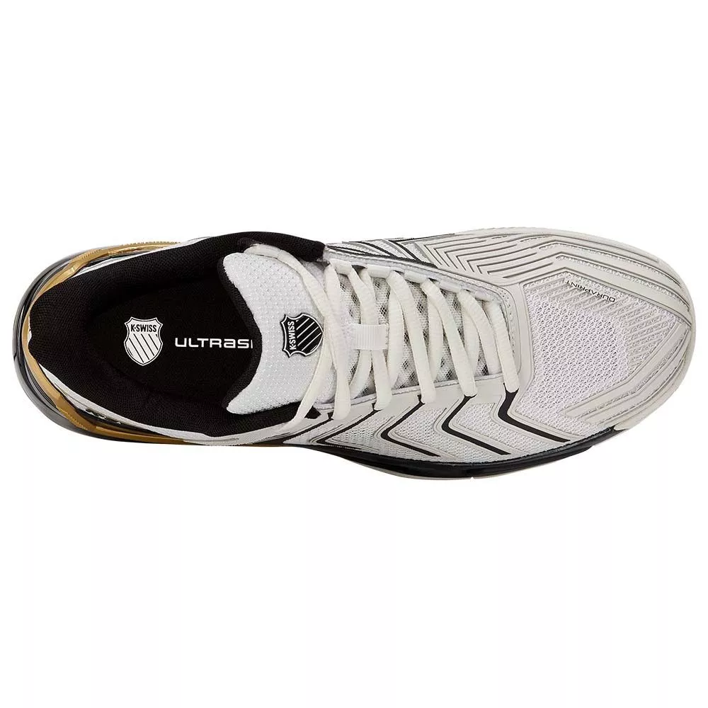 Chaussures K-Swiss Ultrashot 4 Terre battue Blanc / Noir / Or