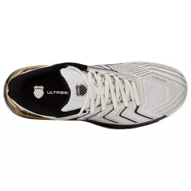 Chaussures K-Swiss Ultrashot 4 Terre battue Blanc / Noir / Or