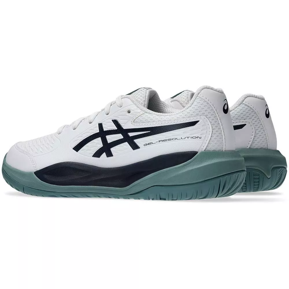 Chaussures Asics Gel Resolution X GS Junior Blanc / Bleu nuit
