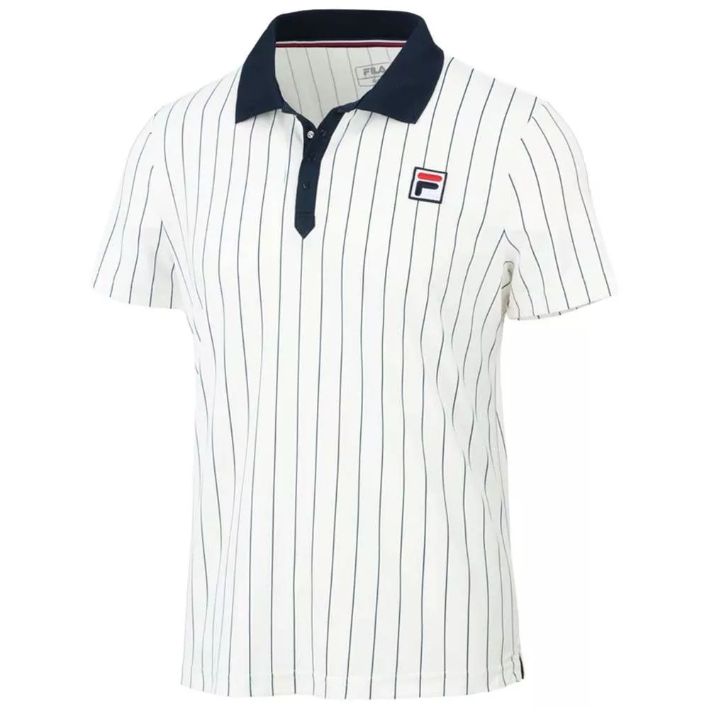 Polo Fila Stripes Bjorn Blanc