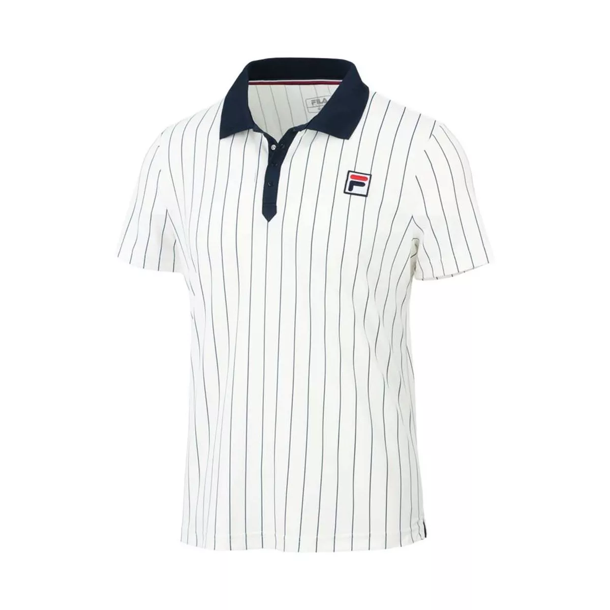 Polo Fila Stripes Bjorn Blanc