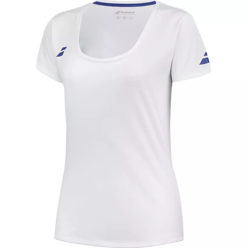 T-Shirt Babolat Play Cap Fille Blanc