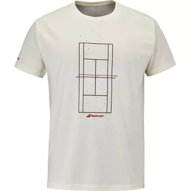 T-Shirt Babolat Exercise Message Cr&egrave;me
