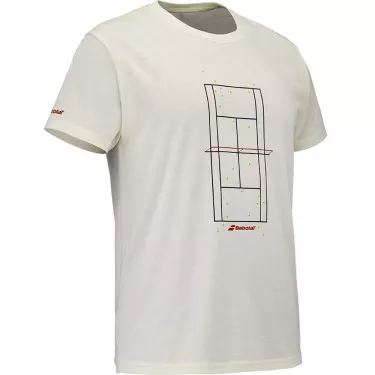 T-Shirt Babolat Exercise Message Cr&egrave;me