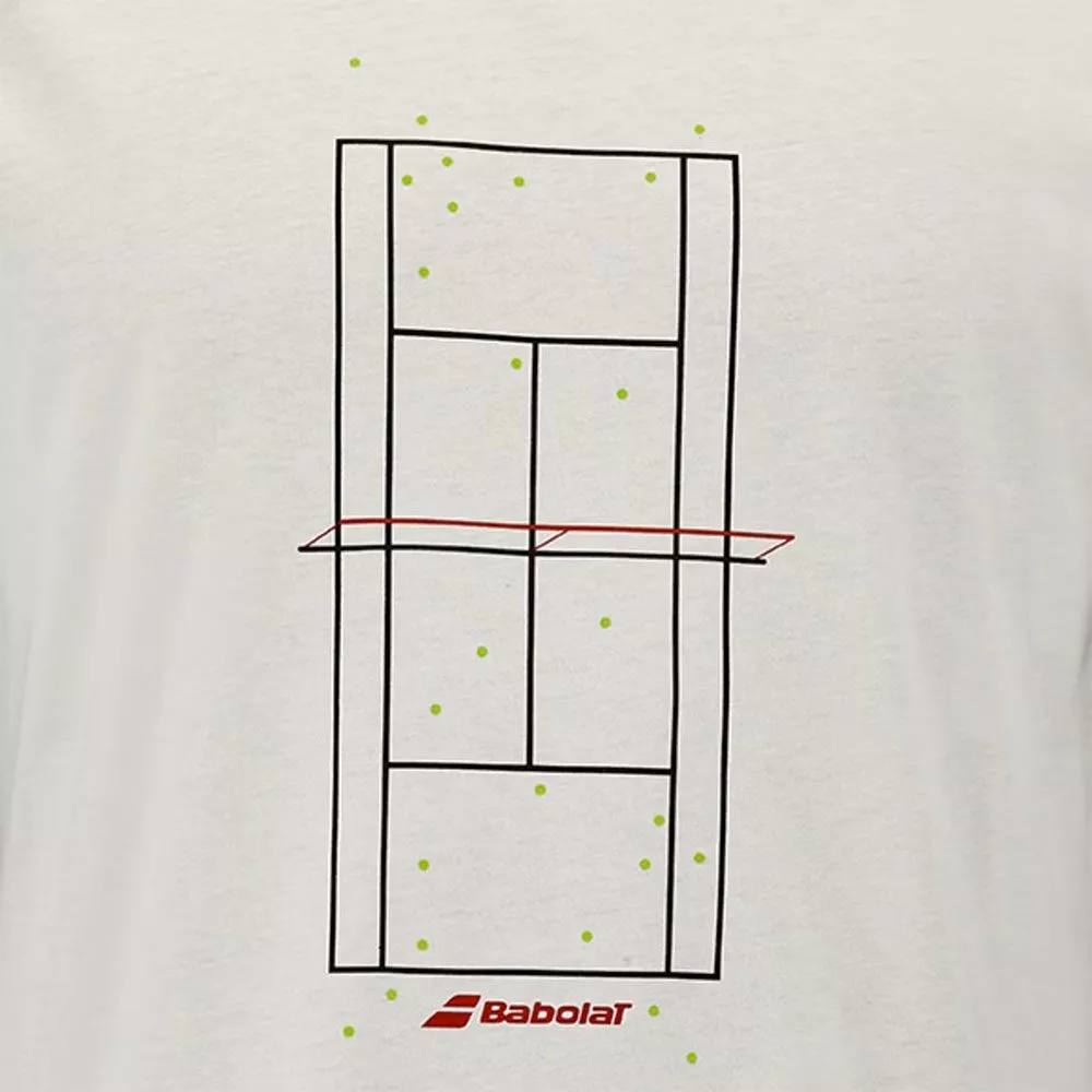 T-Shirt Babolat Exercise Message Cr&egrave;me