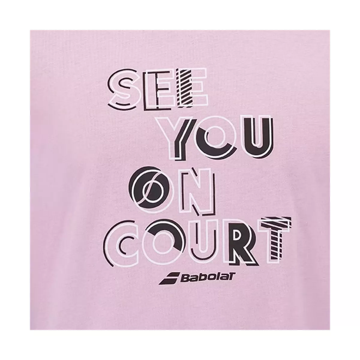 T-Shirt Babolat Exercise Message Rose