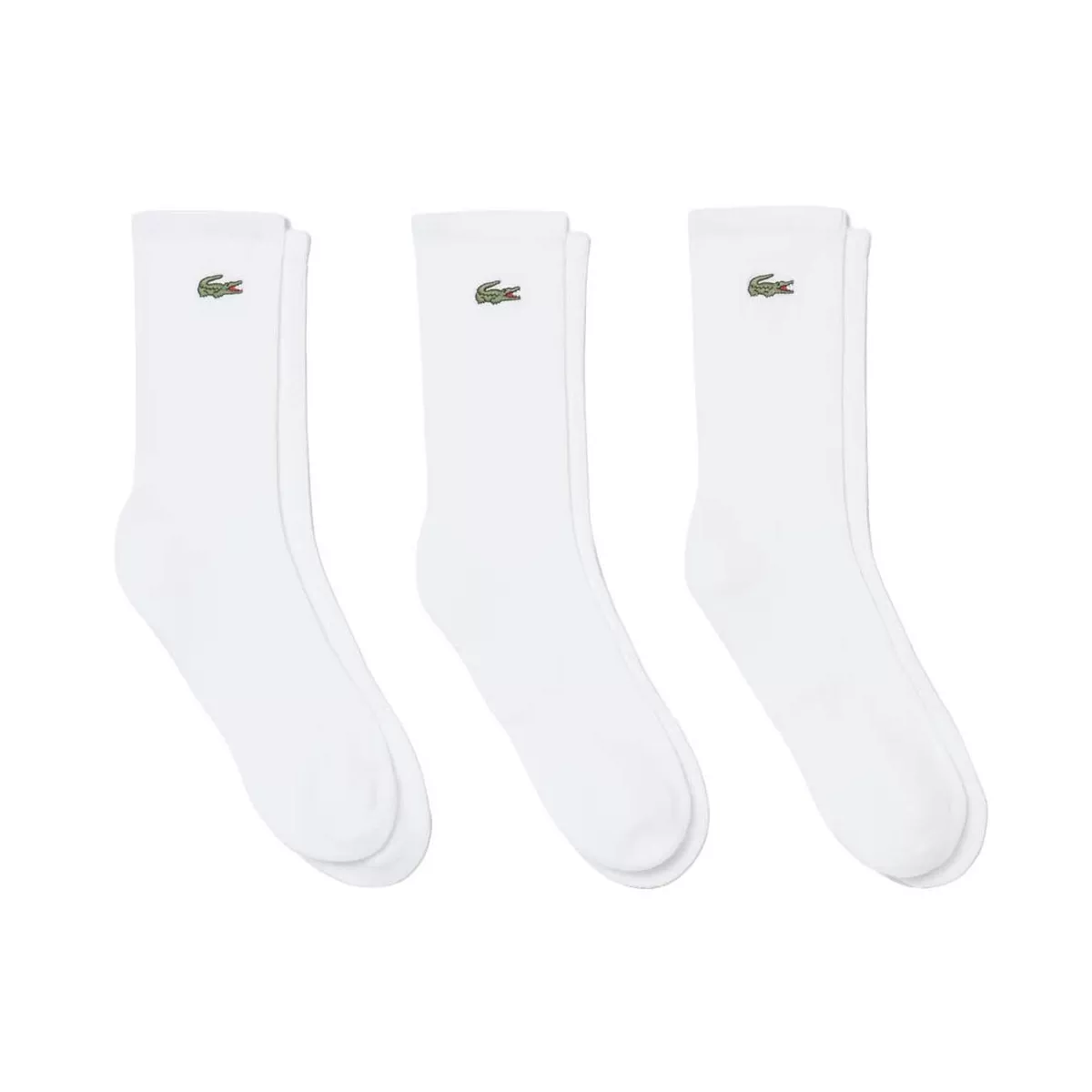 Chaussettes Lacoste Sport Long Blanc (3 paires)