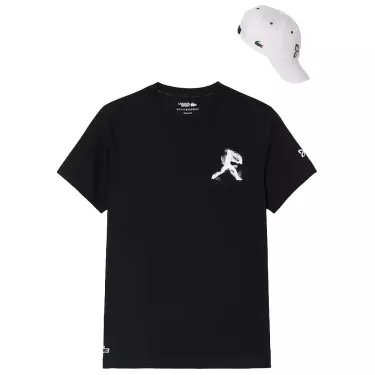 Pack T-Shirt + Casquette Lacoste Tennis x Novak Djokovic Noir