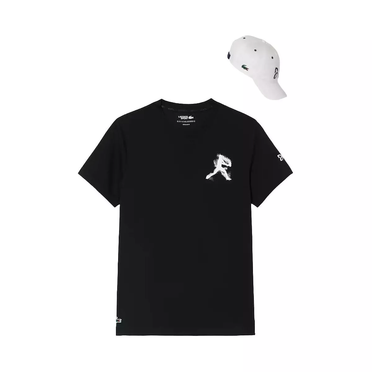 Pack T-Shirt + Casquette Lacoste Tennis x Novak Djokovic Noir