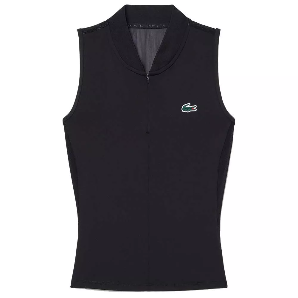 Polo Lacoste Tennis Femme Sans Manche Noir