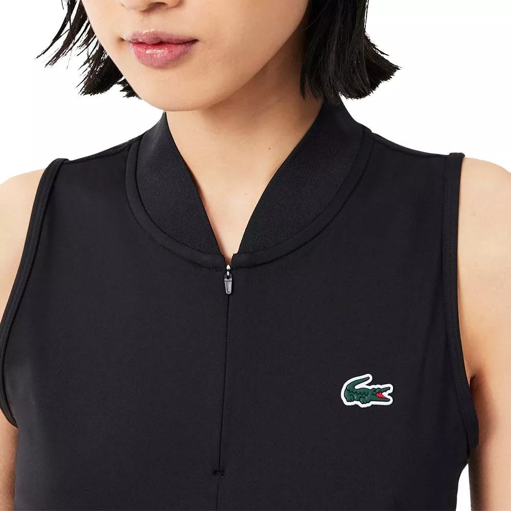 Polo Lacoste Tennis Femme Sans Manche Noir