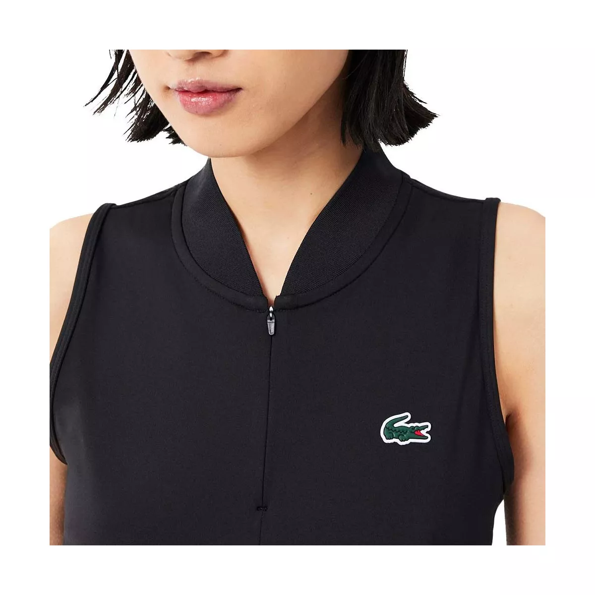 Polo Lacoste Tennis Femme Sans Manche Noir