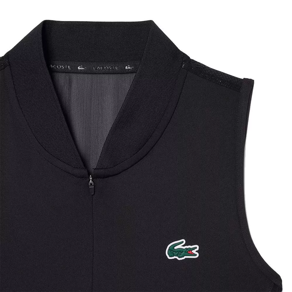 Polo Lacoste Tennis Femme Sans Manche Noir