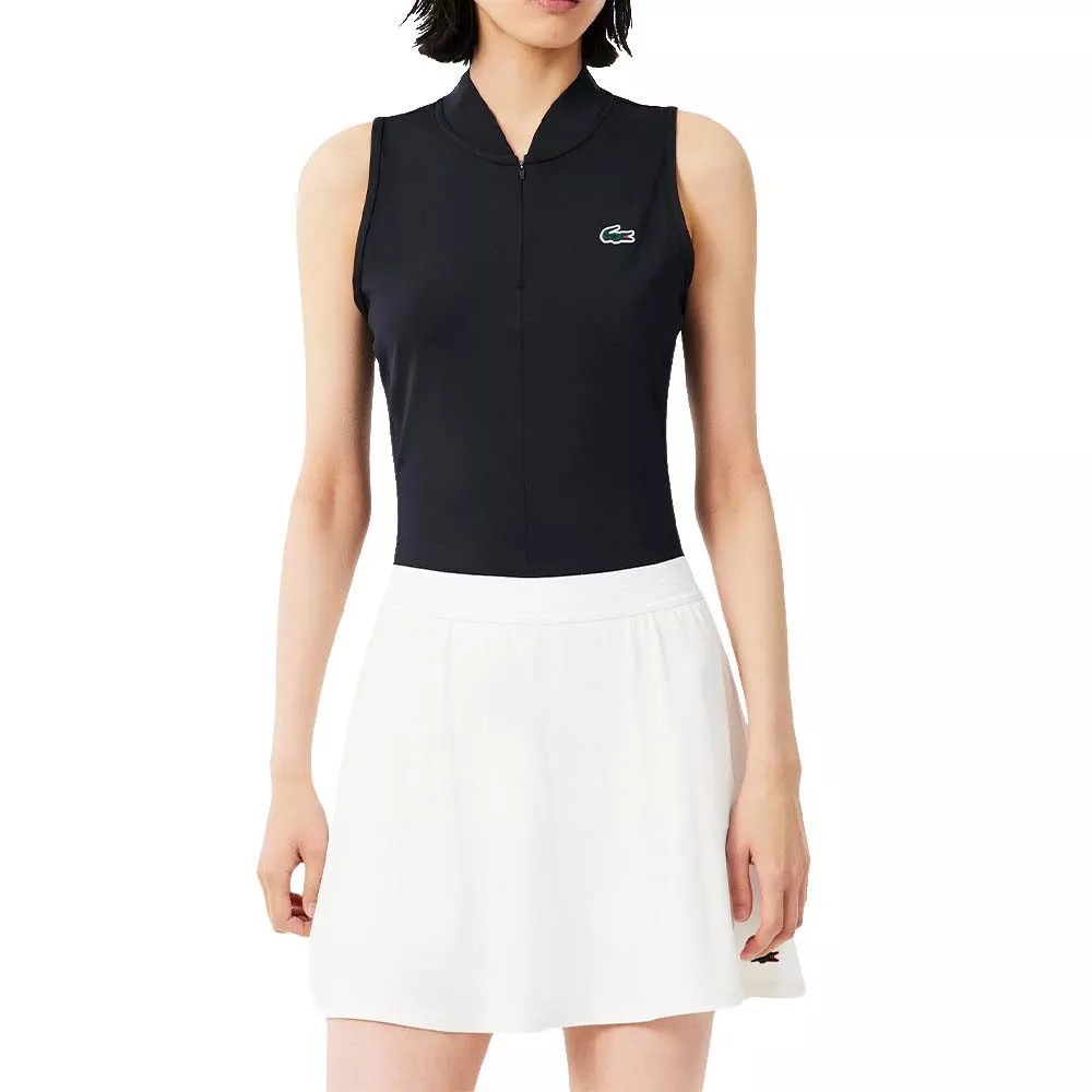 Polo Lacoste Tennis Femme Sans Manche Noir