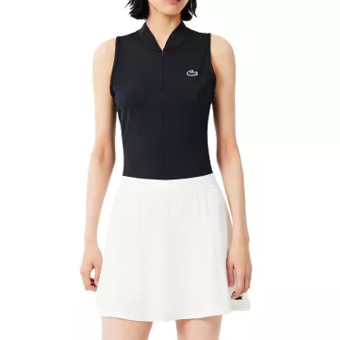 Polo Lacoste Tennis Femme Sans Manche Noir