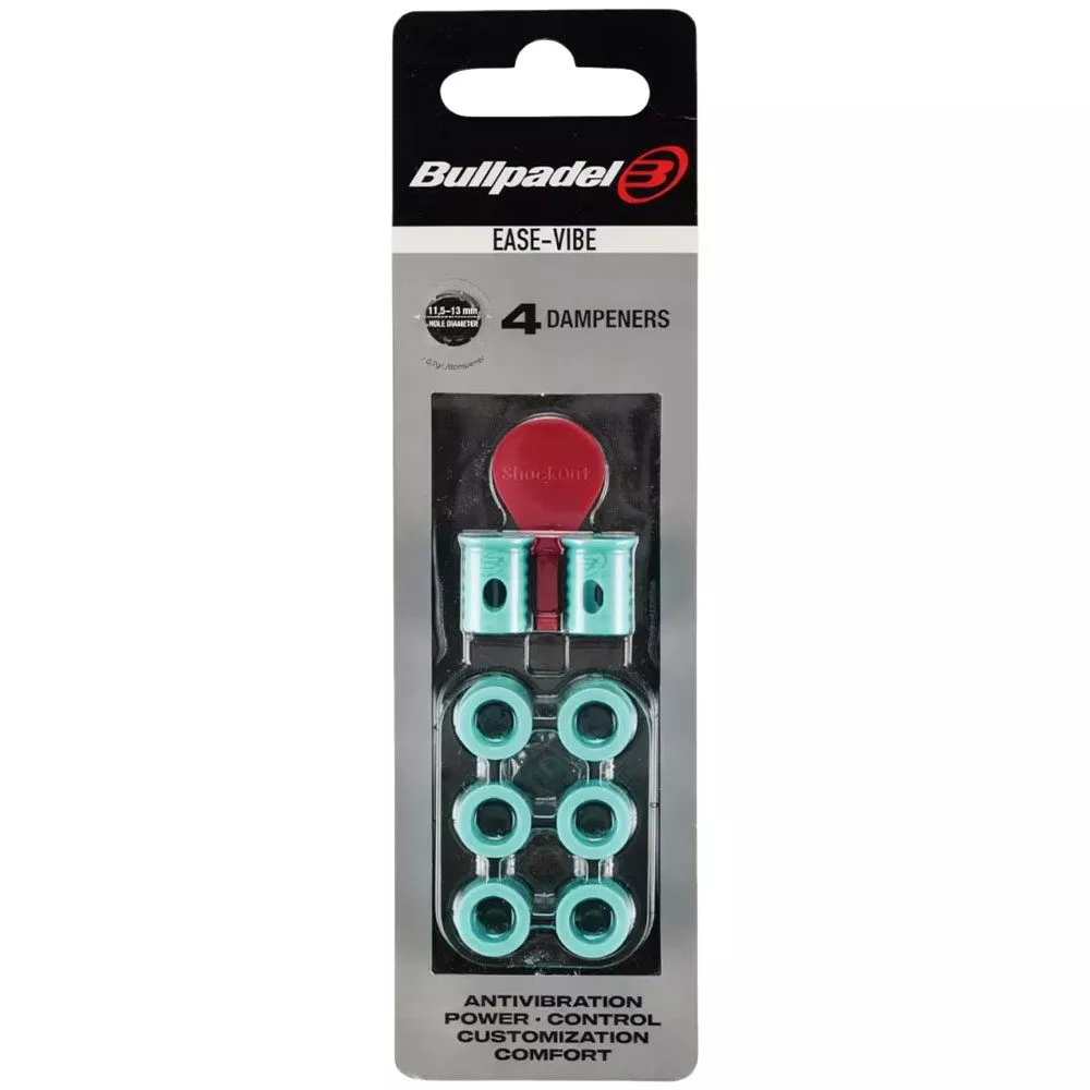 Antivibrateurs Bullpadel Ease Vibe x4 Bleu turquoise