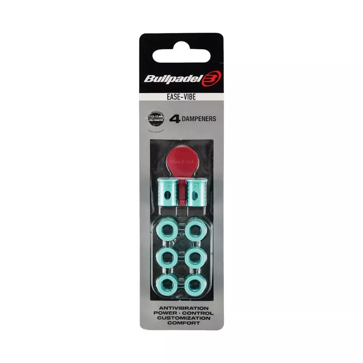 Antivibrateurs Bullpadel Ease Vibe x4 Bleu turquoise
