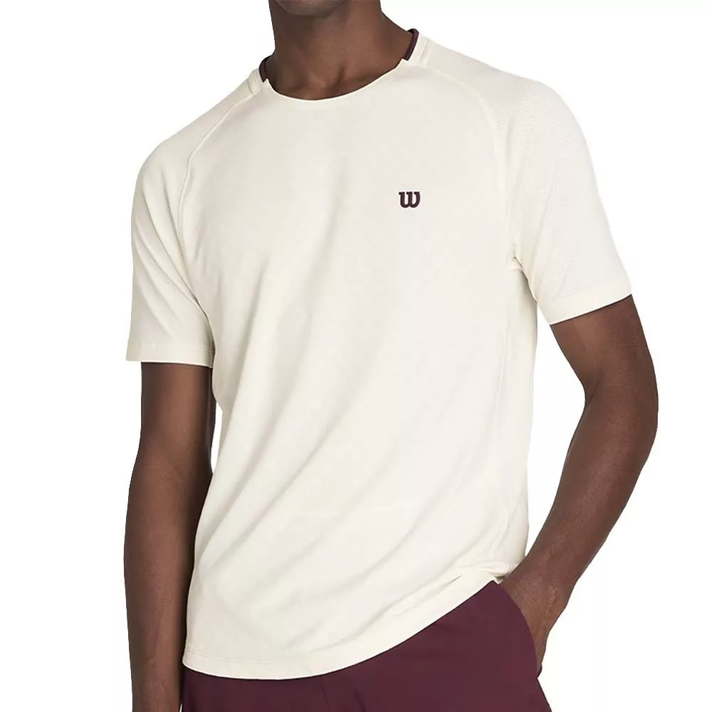 T-shirt Wilson Serve Out Homme Blanc cass&eacute;