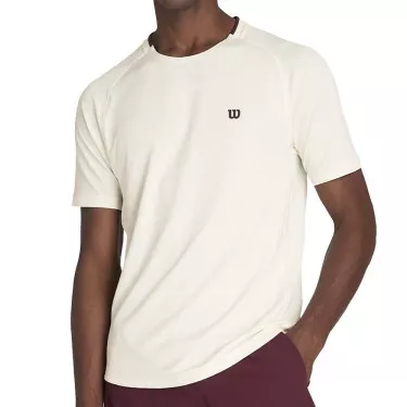 T-shirt Wilson Serve Out Homme Blanc cass&eacute;