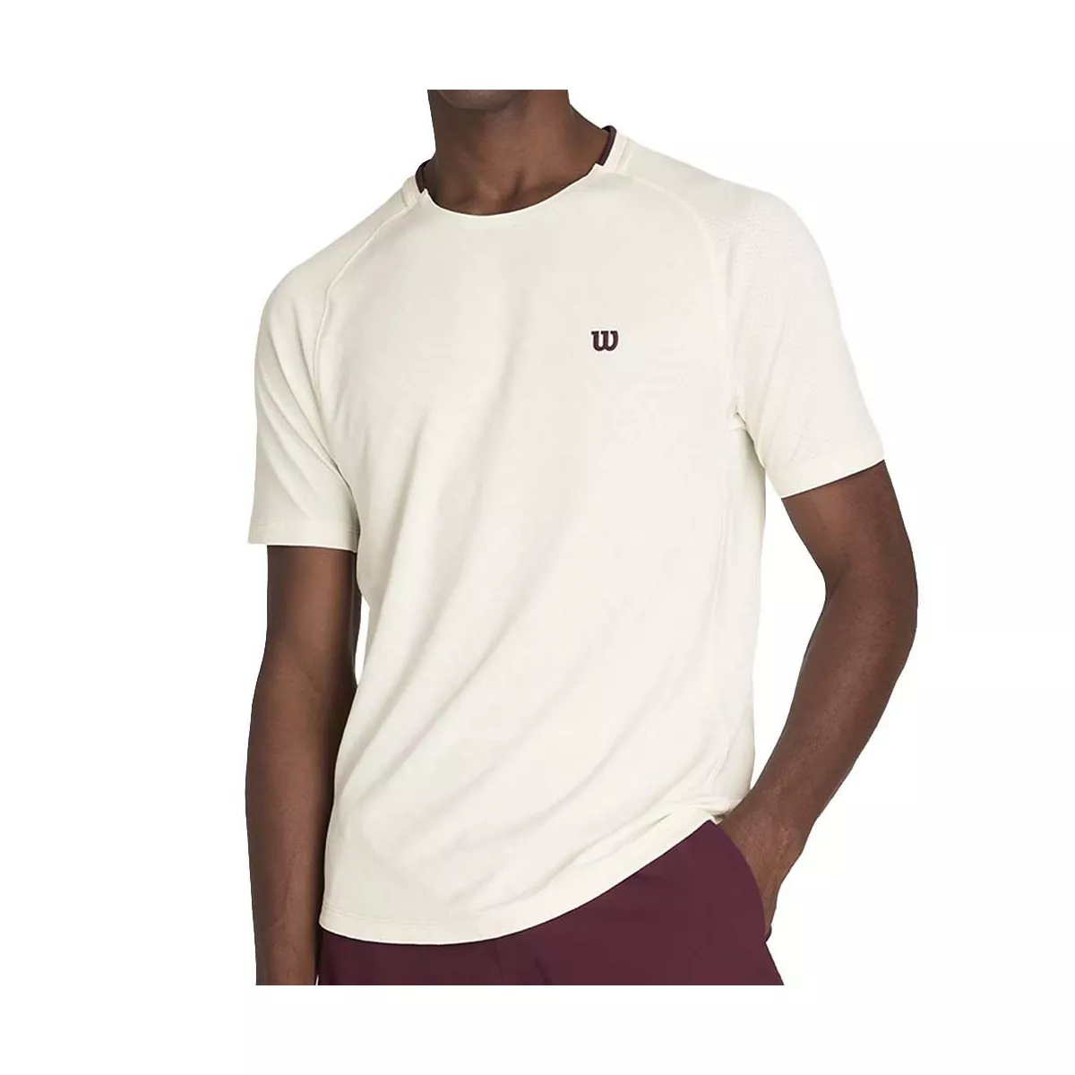T-shirt Wilson Serve Out Homme Blanc cass&eacute;