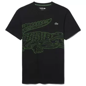 T-shirt Lacoste Sport Ultra Dry Imprim&eacute; Crocodile Noir / Vert