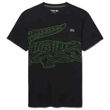 T-shirt Lacoste Sport Ultra Dry Imprim&eacute; Crocodile Noir / Vert