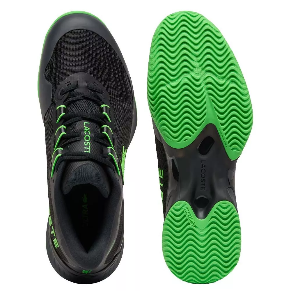 Chaussures Lacoste AG-LT Ultra Terre battue Noir / Vert