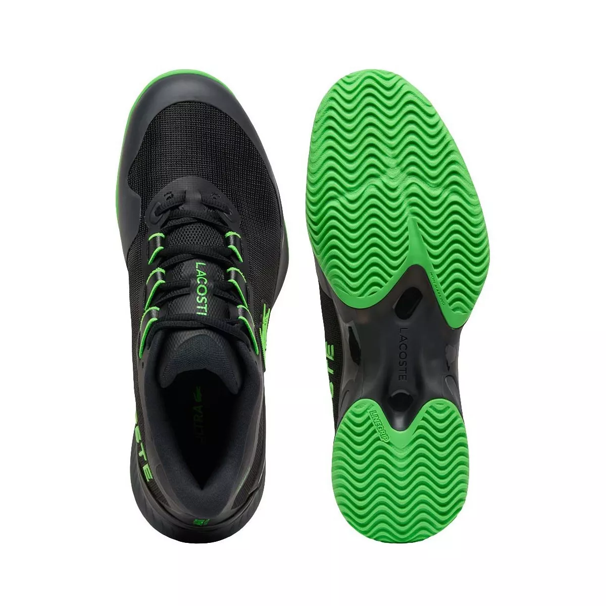 Chaussures Lacoste AG-LT Ultra Terre battue Noir / Vert