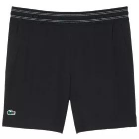 Short Lacoste Tennis Ultra Dry R&eacute;fl&eacute;chissant Noir