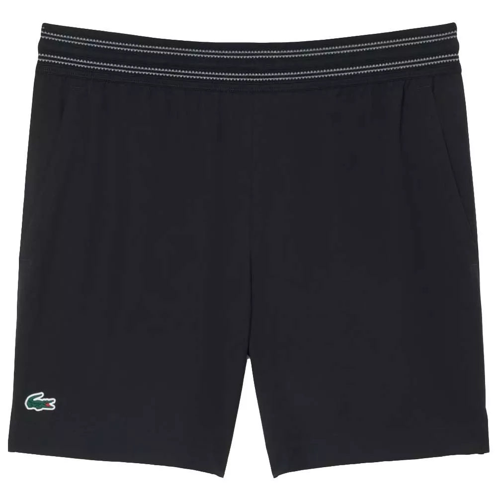 Short Lacoste Tennis Ultra Dry R&eacute;fl&eacute;chissant Noir