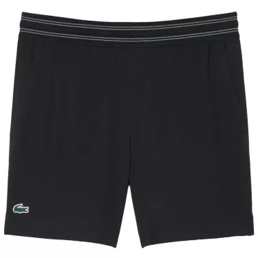 Short Lacoste Tennis Ultra Dry R&eacute;fl&eacute;chissant Noir