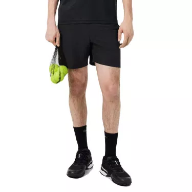 Short Lacoste Tennis Ultra Dry R&eacute;fl&eacute;chissant Noir