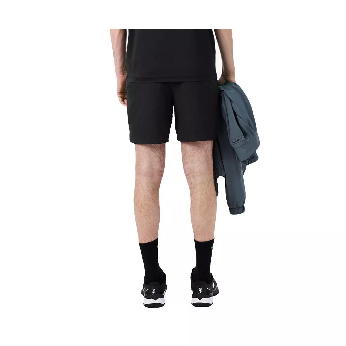 Short Lacoste Tennis Ultra Dry R&eacute;fl&eacute;chissant Noir