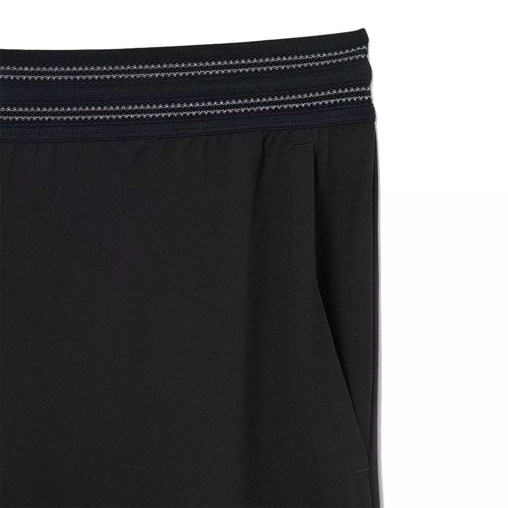 Short Lacoste Tennis Ultra Dry R&eacute;fl&eacute;chissant Noir
