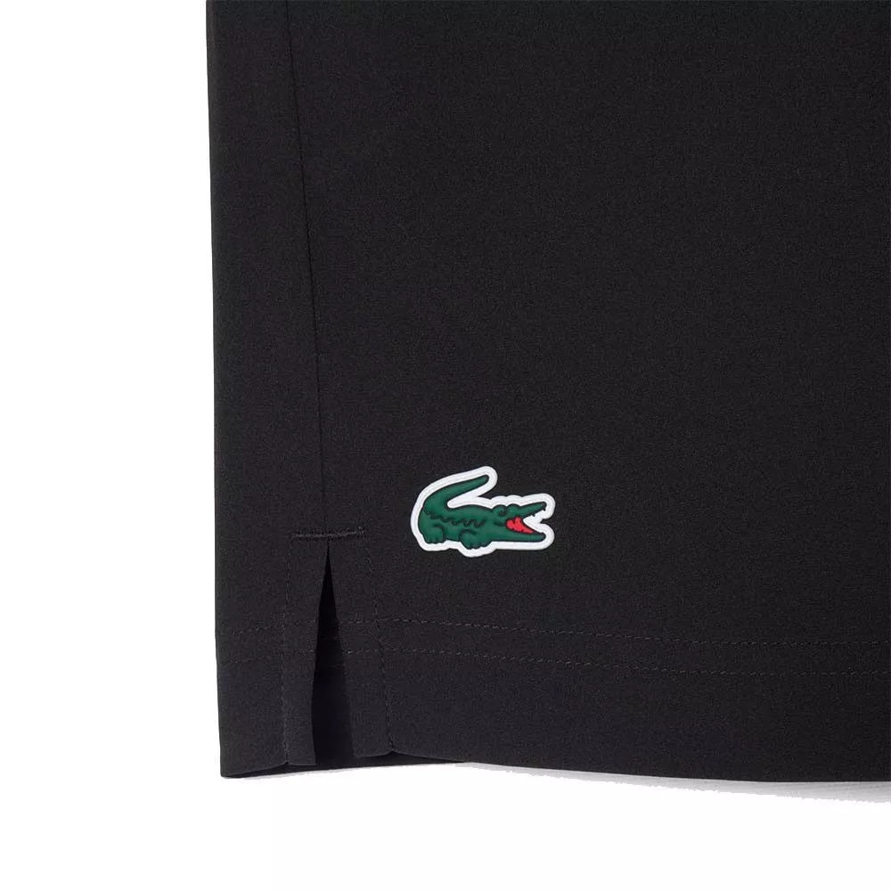 Short Lacoste Tennis Ultra Dry R&eacute;fl&eacute;chissant Noir