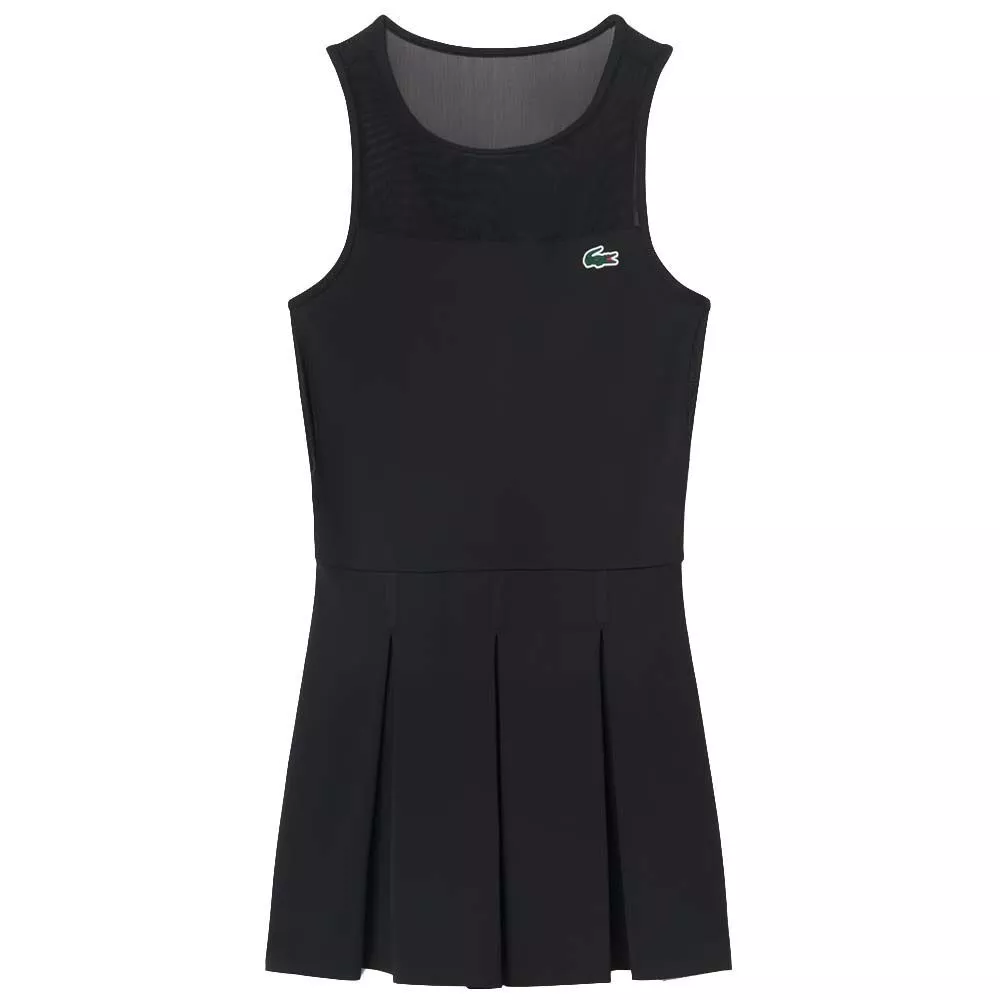 Robe Lacoste Tennis Pliss&eacute;e Stretch Noir