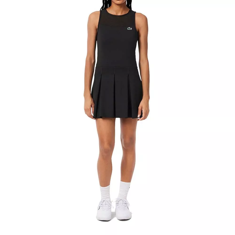 Robe Lacoste Tennis Pliss&eacute;e Stretch Noir